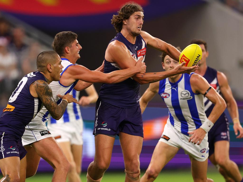 Luke Jackson of the Dockers. Picture: Paul Kane