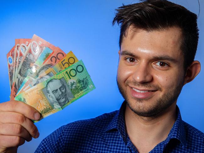 Yanni Mastro has already started saving while still living at home. Picture: Mark Stewart