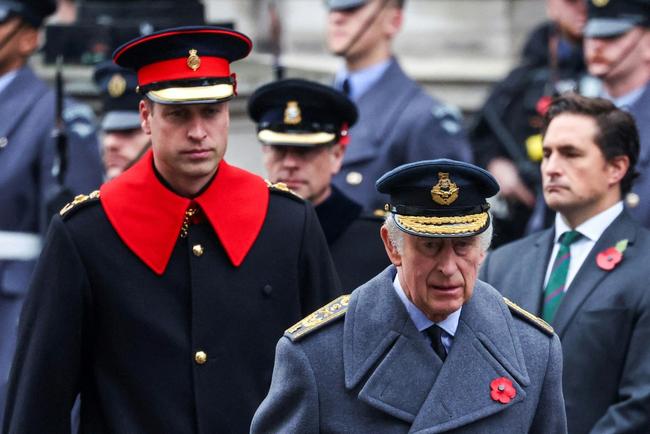 Britain's Prince William (L) is taking over frontline royal duties while his father King Charles (R) is treated for cancer