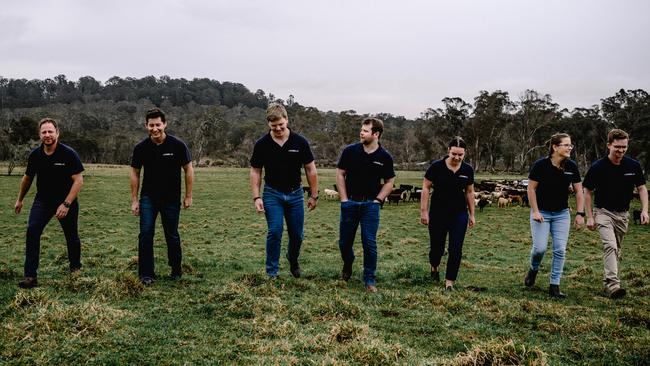 FarmLab’s Florian Ruhnke, co-founder Sam Duncan, Sam Williamson, Ethan Pamplin, Sophie Kennedy-Gordon, Jade Binks and Tully McDonald.