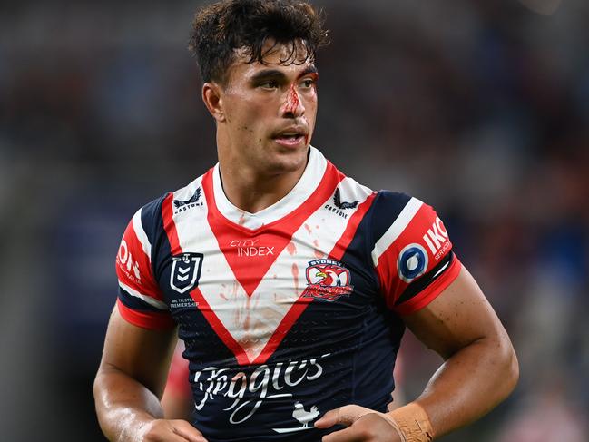 NRL 2024 RD07 SYDNEY ROOSTERS V STORM: Joseph Akuso-Suaalii Picture: NRL Photos