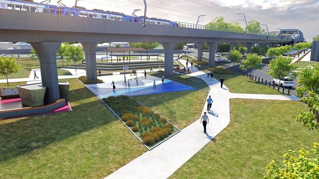 Noble Park will have three level crossings removed as part of a $1.6b plan. Heatherton Rd community area image.