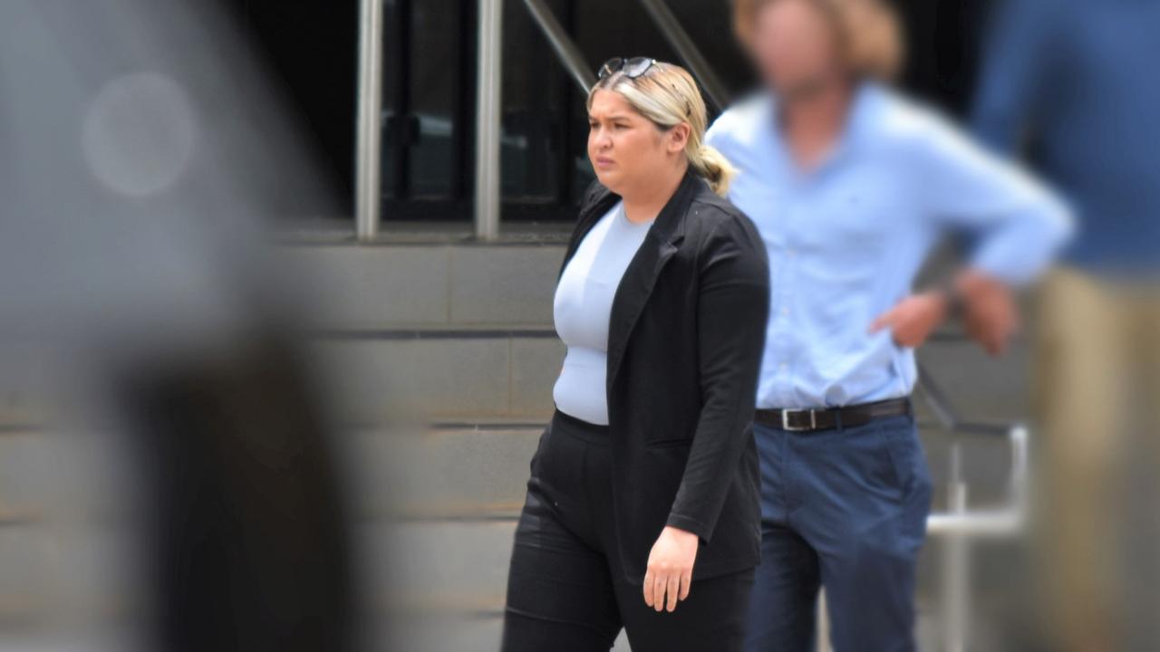 Bailee Emma Ward, 22, leaving the Toowoomba courthouse on Monday, January 30, after pleading guilty to $50k+ fraud. Picture: Toowoomba Chronicle