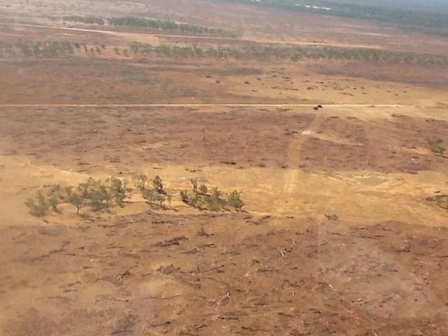 Land clearing in Strathmore, Queensland. Picture: The Wilderness Society