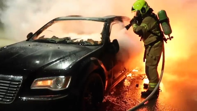 Car set alight in Parramatta