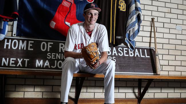 Yeatman after signing with the San Diego Padres. Picture: Sarah Reed