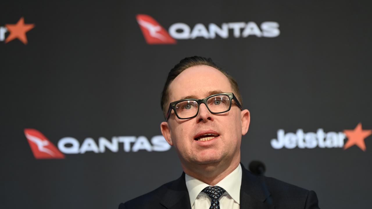 Qantas Group CEO Alan Joyce (pictured) said a fully vaccinated workforce will “safeguard” workers against coronavirus. Picture: NCA NewsWire / Jeremy Piper