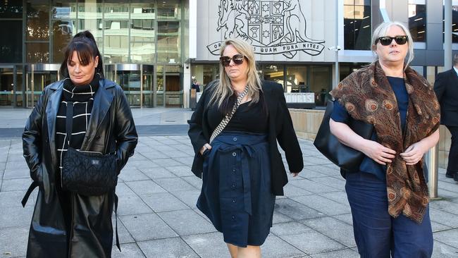 Kallista Mutten (centre) seen leaving court on Monday. Picture: NewsWire / Gaye Gerard