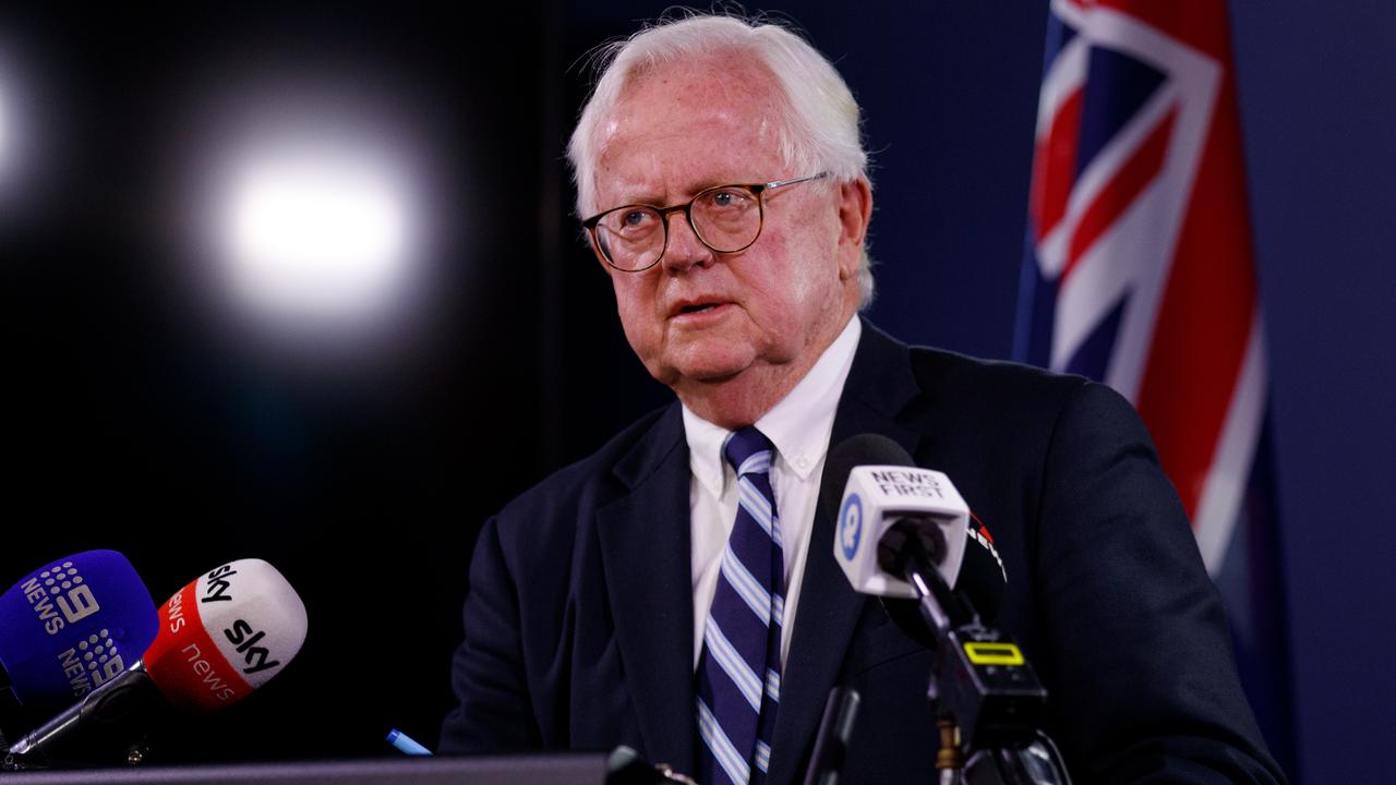 NICC commissioner Philip Crawford during a press conference in response to the Bell Report in Sydney on Thursday. Picture: Nikki Short