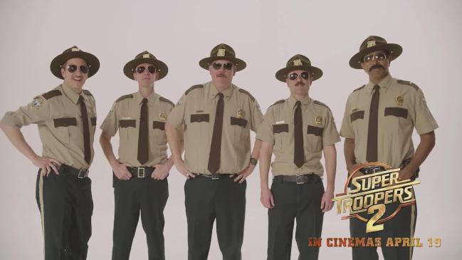 Super Troopers 2 record Easter road safety message