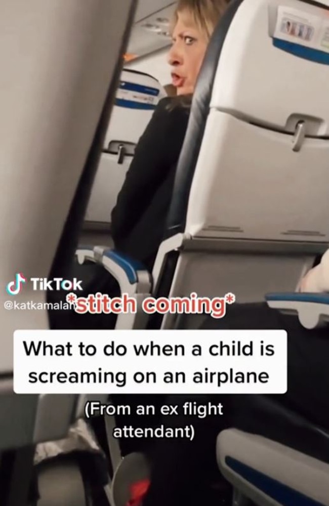 A former flight attendant has revealed cabin crews ‘most irritating’ flyer. Picture: TikTok/katkamalani