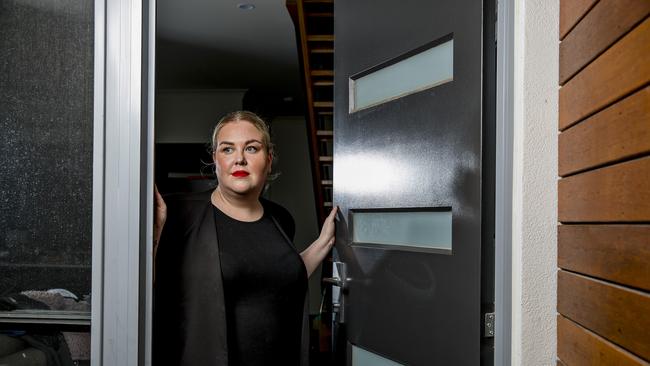 Courtney Whitehead is one of the many Coomera residents who has reported a theft at her home. She has been left terrified since the incident and unable to get a good nights sleep. Picture: Jerad Williams