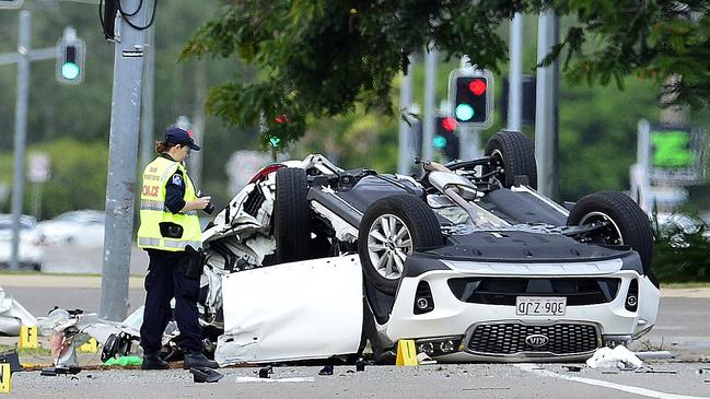 Four children died after the car crashed at the intersection of Duckworth St and Bayswater Rd at 4.30am on June 7. PICTURE: MATT TAYLOR