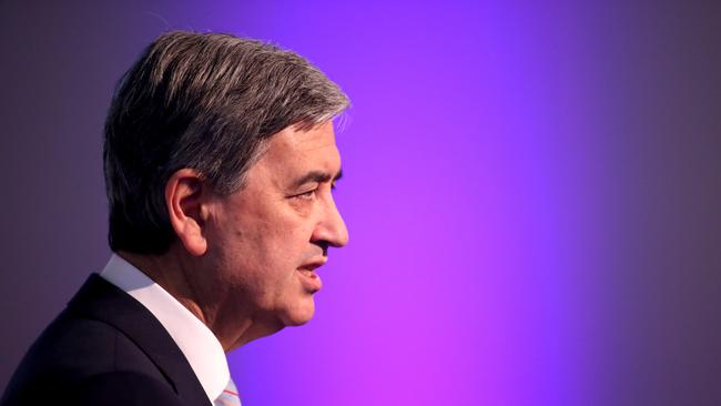 SA Treasurer Rob Lucas speaks at the SA Press Club State Budget Lunch. Picture: Kelly Barnes