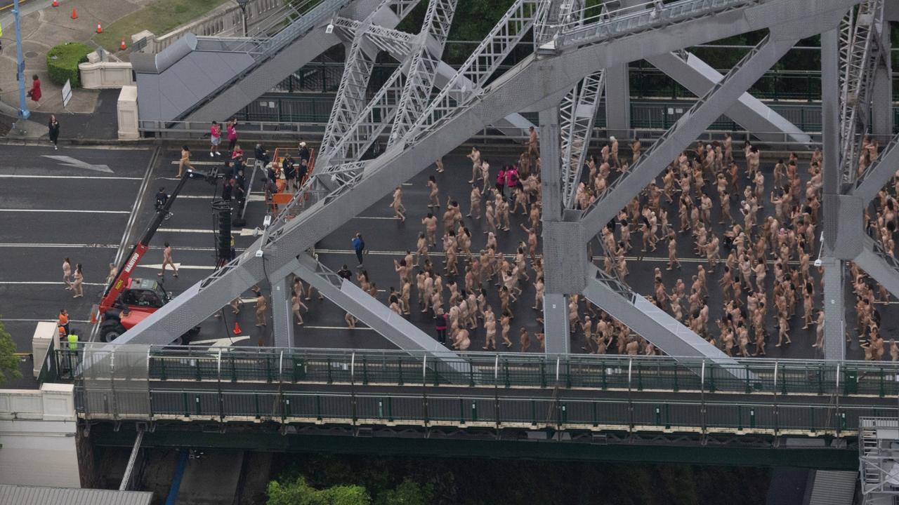 Story Bridge closed as nudes take over