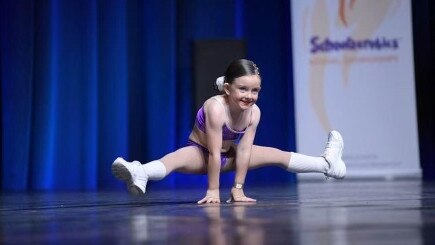 Zara Webeck is a pocket rocket in Ikin Dance’s sports aerobics program.