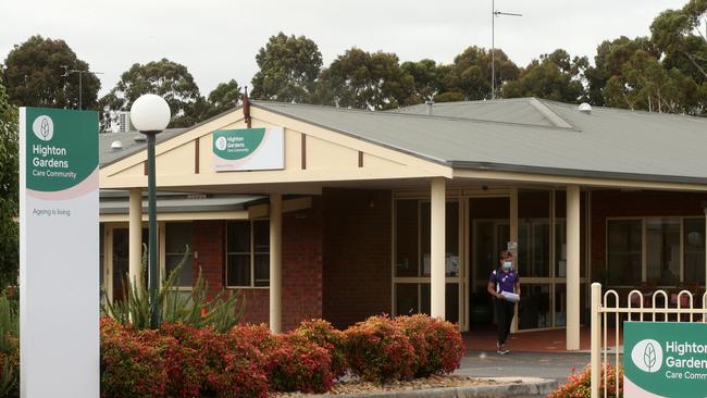 Opal South Valley, the site of a fatal coronavirus aged care outbreak, has changed its name to Highton Gardens Care Community. Picture: Alison Wynd