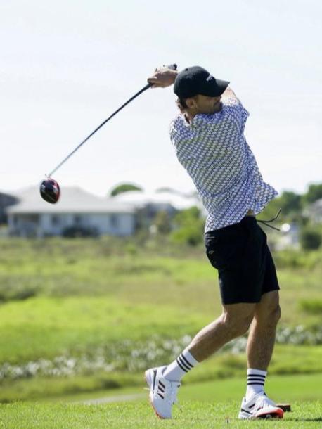 Nathan Cleary's golf swing. Credit: Supplied.