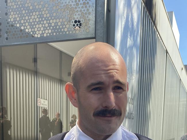 Prominent neo-Nazi Thomas Sewell outside Ringwood Magistrates' Court
