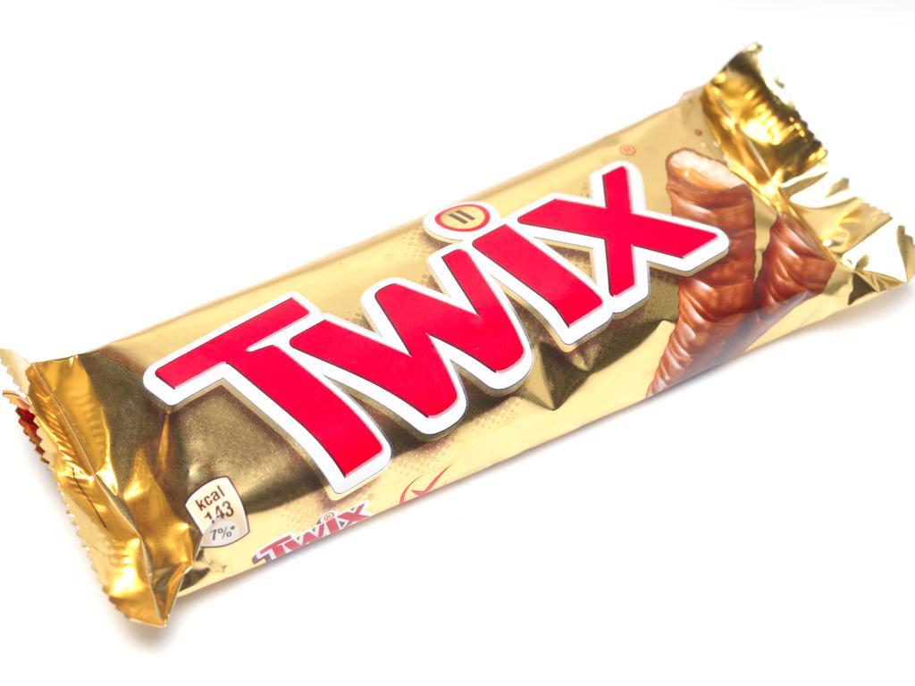 Twix offers two fingers: one for now, and one for later. So very clever.