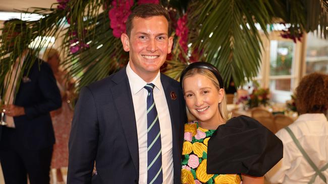 Jock Power and Annabelle Efstathis at the Magic Millions Race Day 2025 at Gold Coast Turf Club for Gold Coast at Large. Picture, Portia Large.