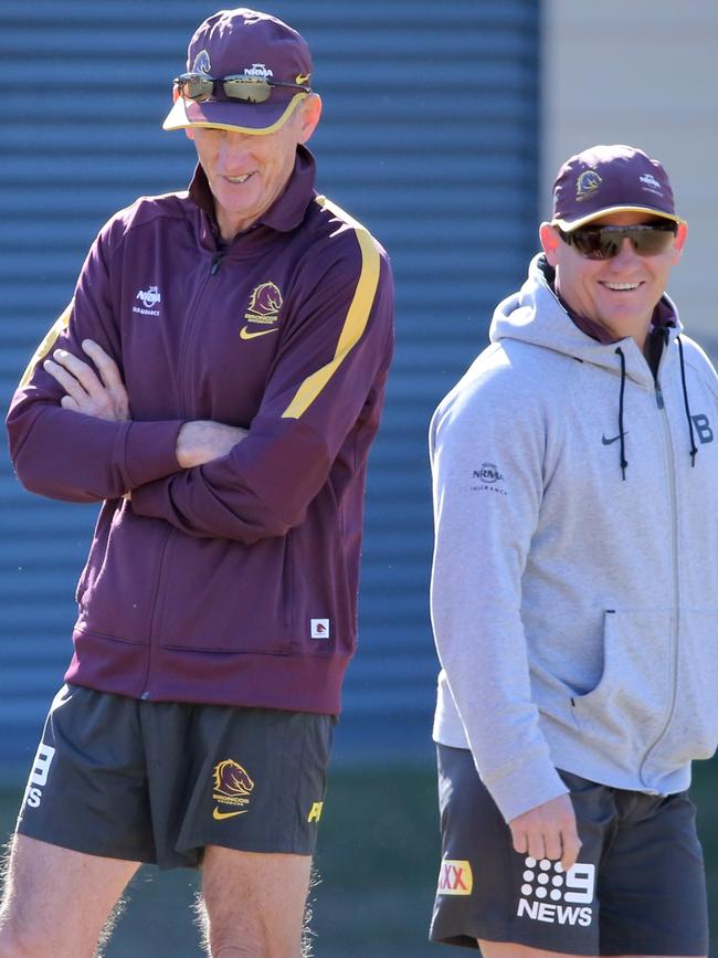 Wayne Bennett and Kevin Walters have had an up-and-down relationship. Picture: Jono Searle