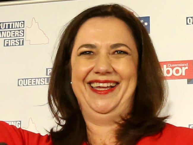 Annastacia Palaszczuk Premier of QLD , thanks supporters, at the Labour election event at Oxley Golf Club, Oxley, Brisbane, on Saturday November 25th 2017. Ms Palaszczuk has . AAP Image/Steve Pohlner