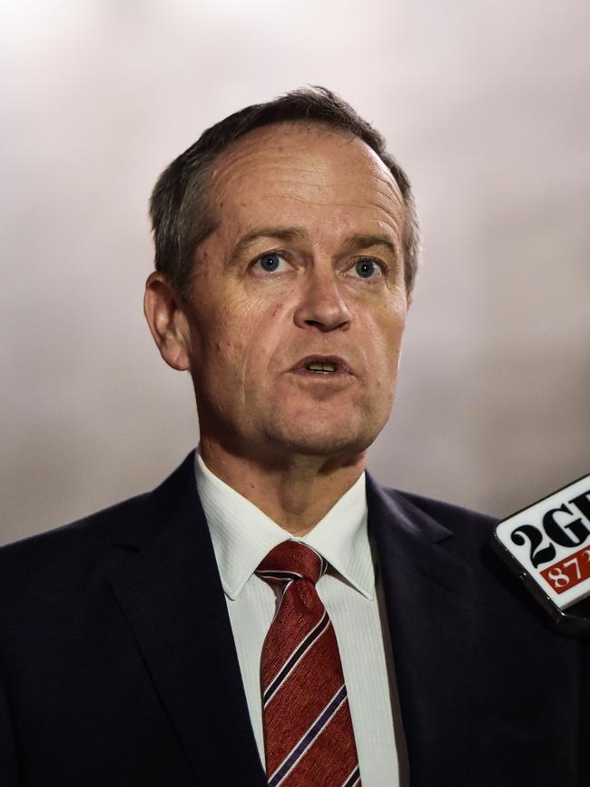 The Leader of the Opposition, Bill Shorten said he was happy to debate Mr Turnbull “anytime, anywhere”. Picture: Jason Edwards