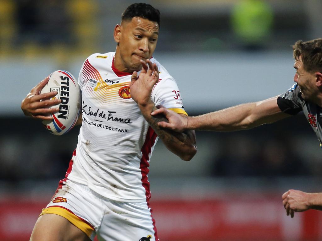 Catalans Dragons fullback Israel Folau.