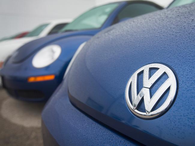 Volkswagen Beetles are offered for sale at a dealership in Chicago, Illinois. Picture:  AFP