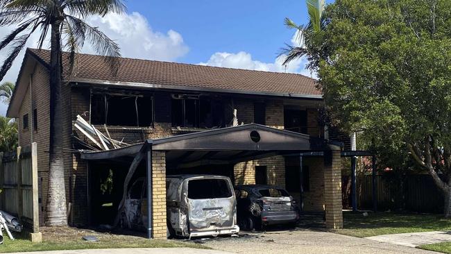 Aftermath of a fire at Cromwell St, Battery Hill.