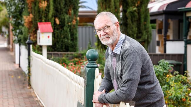 Norwood Residents Association acting chair Mackie Eaton speaks about the proposed residential rate rise of 9.49 per cent in his council area. Picture: Russell Millard Photography