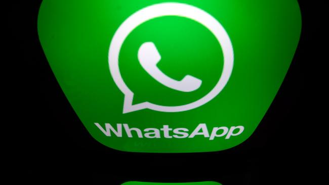 The Facebook-owned messaging service WhatsApp. Picture: AFP