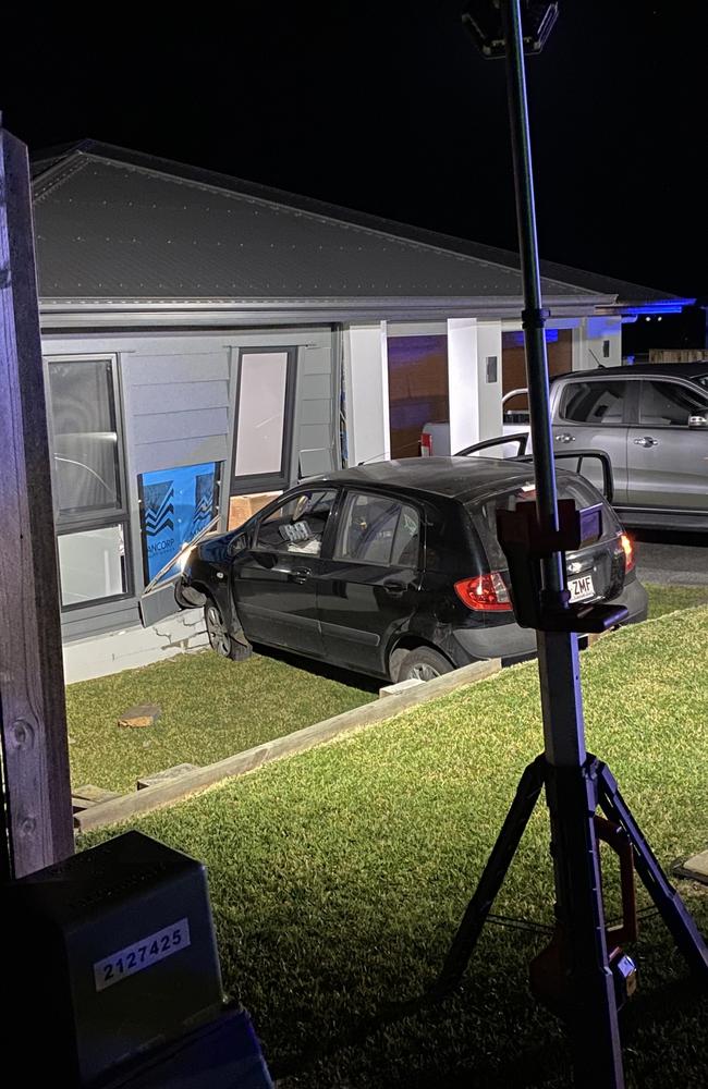 A Palmwoods home was damaged after a car ran into it on August 15.