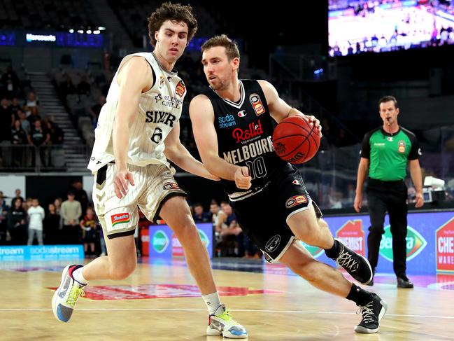 Josh Giddey and Mitch McCarron fought out an entertaining point guard duel. Picture: Getty Images