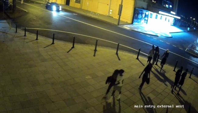 A group of people were caught on CCTV after the incident. Picture: Victoria Police.