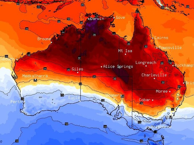 A lick of heat will reach the east coast from central Australia thsi week. Picture: BSCH.