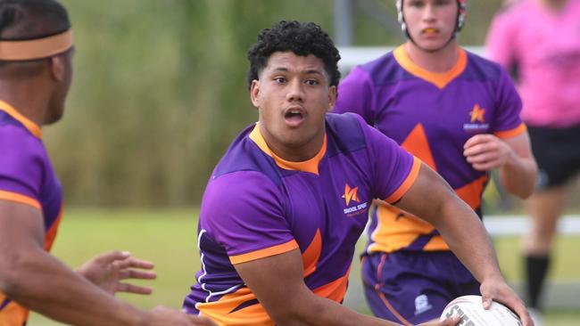 Queensland School Rugby League Championship Finals at Jack Manski Oval, Townsville. Sunshine Coast's John Fineanganofo. Picture: Evan Morgan