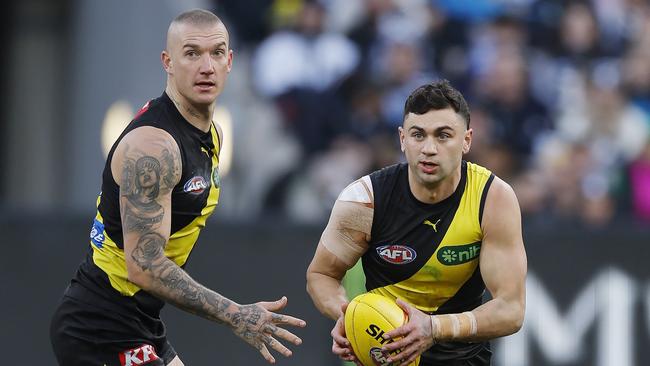 Dustin Martin and Tim Taranto will be tested on Thursday ahead of a North Melbourne clash which will shape the bottom of the ladder. Picture: Michael Klein