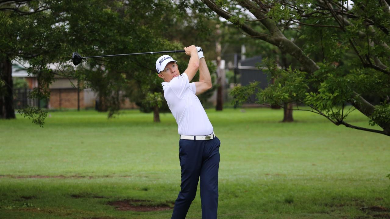 Brad Kennedy during his hot 61 at the Queensland PGA yesterday at Toowoomba's City Golf Club. Photo: PGA of Aust.