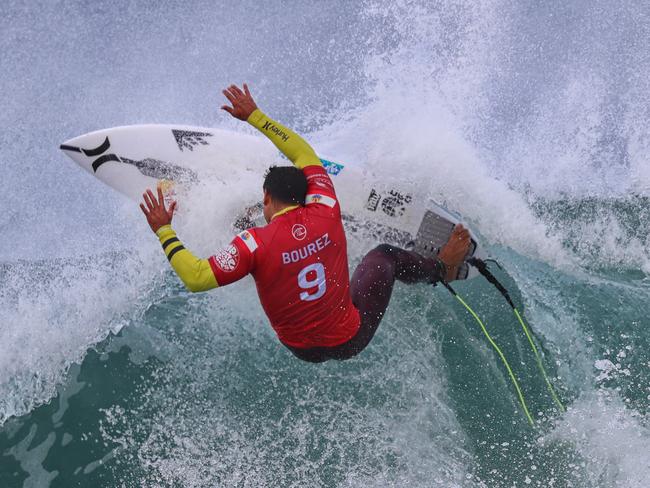 The 2019 Rip Curl Pro surfing at Bells Beach, Victoria. Round 32. Michel Bourez from France. Picture: Alex Coppel