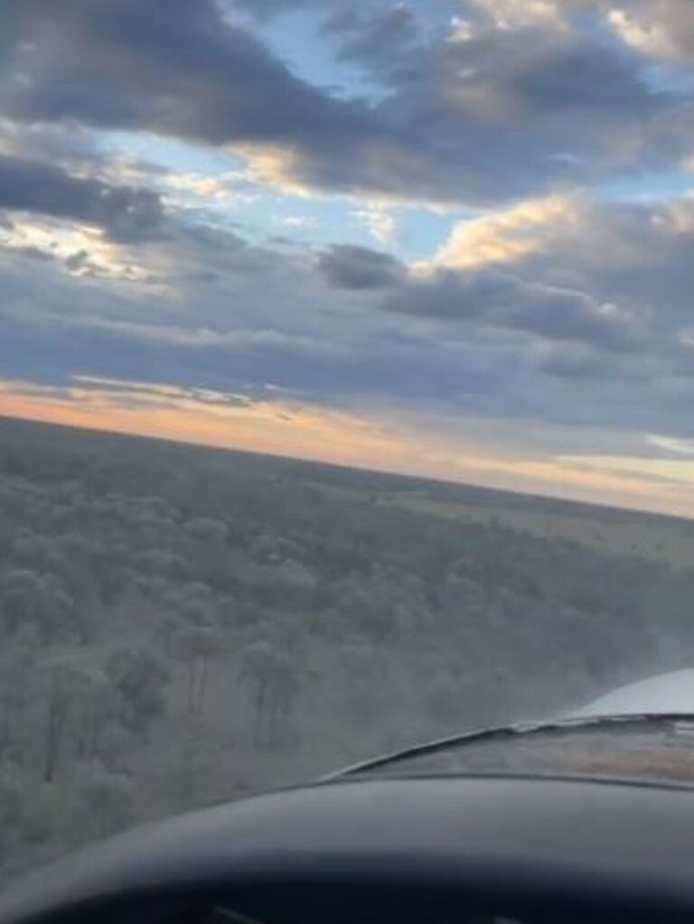 Footage showed him flying over rural Queensland in a light aircraft days before the tragedy. Picture: Facebook