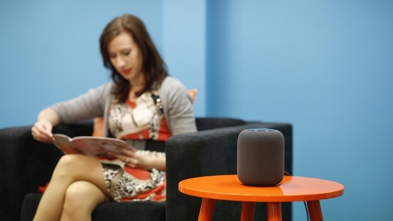 The new Apple HomePod lets users stream music or ask Siri questions. Picture: AAP Image/Josh Woning.