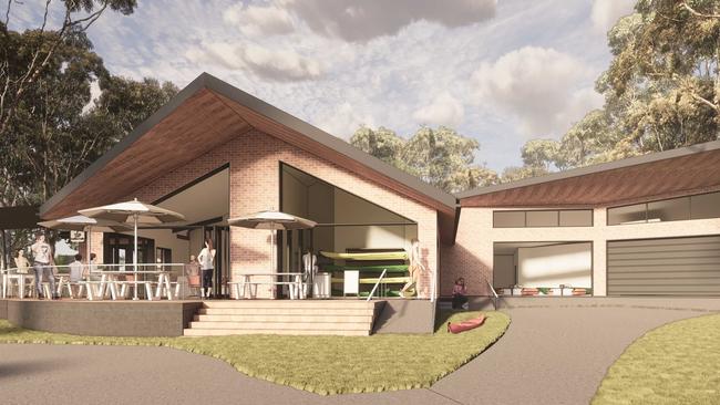 An artist's impression of the proposed new Jamieson Park Sports Amenities Building on Narrabeen Lagoon. Picture: Northern Beaches Council