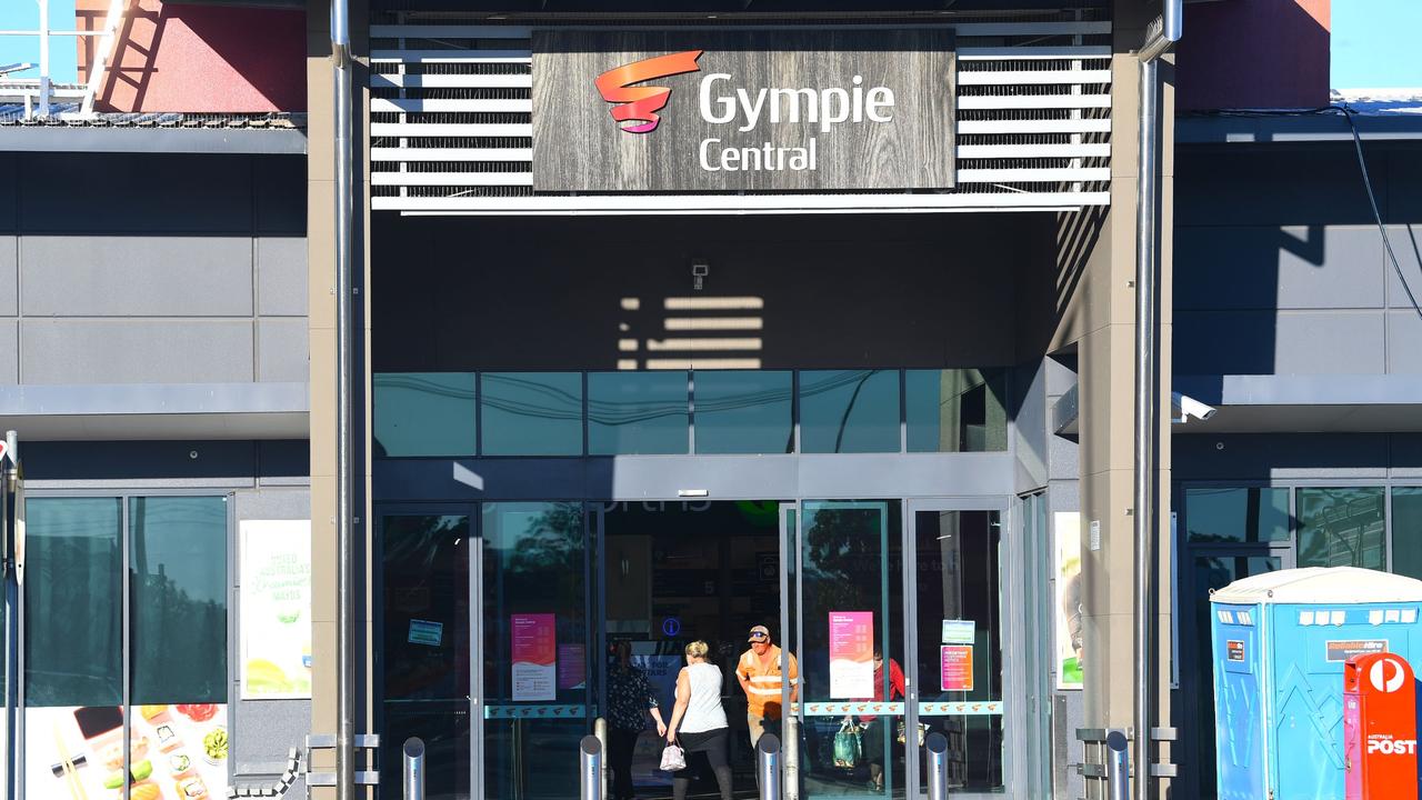 A man and a teenage boy were reportedly arrested at Gympie Central Shopping Centre on Saturday afternoon, after they were seen wielding weapons in a car park.