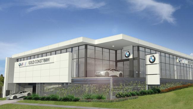 An artist's impression of BMW's state-of-the-art Gold Coast showroom at 285 Southport Nerang Rd.