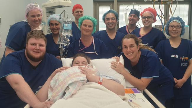 The Monash Medical Centre medical team was in on the surprise.