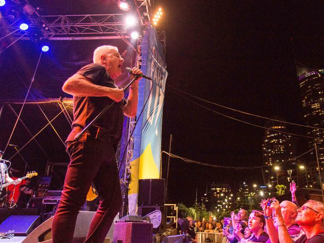 Daryl Braithwaite delights fans during a free show as part of Surfers Paradise LIVE on Saturday night. Picture: Surfersparadise.com