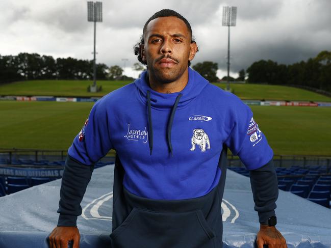 DAILY TELEGRAPH 9TH FEBRUARY 2023Pictured at Belmore Park is Canterbury Bulldogs player Josh Addo-Carr ahead of the 2023 NRL season.Picture: Richard Dobson