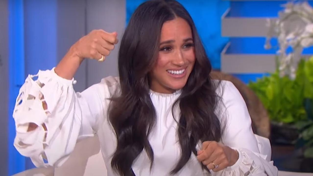 A teaser of Meghan Markle’s appearance on Ellen due to air tomorrow sees the former actress laughing and joking with the host. Picture: Ellen